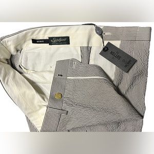 NWT TODD SNYDER MEN’S SIZE 34”W “SUTTON FIT” COTTON BLEND SEERSUCKER TROUSER